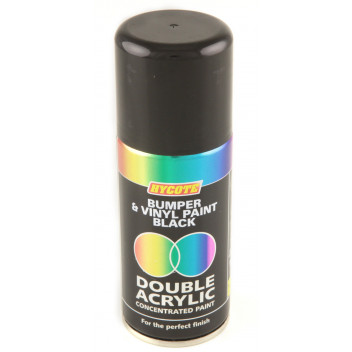 Hycote Black Bumper & Vinyl Double Acrylic Paint - 150ml Aer