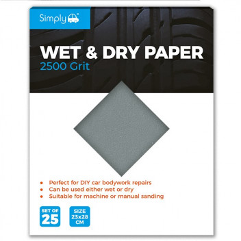 Simply Wet & Dry 2500 Grit - 25 Sheets