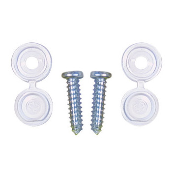 Pearl Number Plate Fittings - White