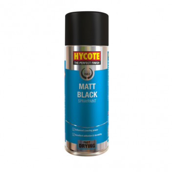 Hycote Matt Black Spray Paint - 400ml Aerosol