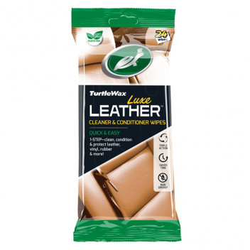 Turtle Wax Luxe Leather Wipes 24pk
