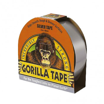 Gorilla Double Thick Silver Tape - 11m