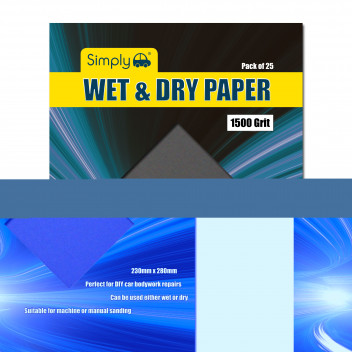 Simply Wet & Dry 1500 Grit - 25 Sheets