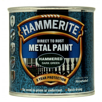 Hammerite Hammered Dark Green Metal Paint - 250ml