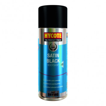 Hycote Bodyshop Satin Black Spray Paint - 400ml Aerosol
