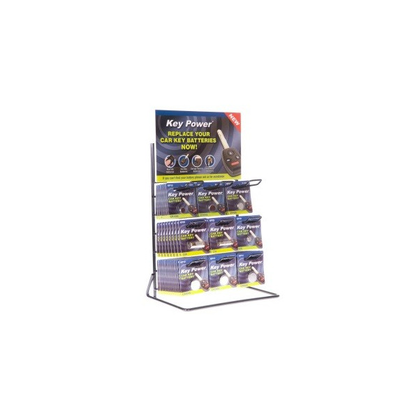 160X ALARM BATTERIES STAND & STOCK 9 HOOKS image