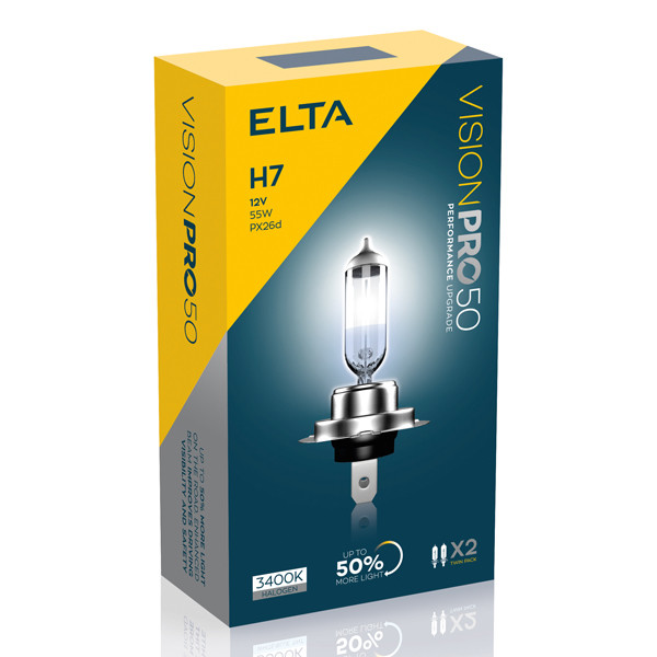 Vision Pro 12v 55W H7 PX26d 'E' Xenon + 50% twin image