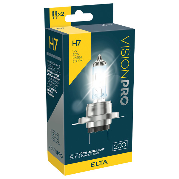 Vision Pro 12v 55W H7 PX26d 'E' Xenon +200% twin image