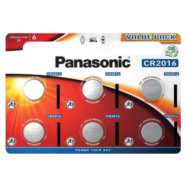 Panasonic CR2016 6pk Strip image