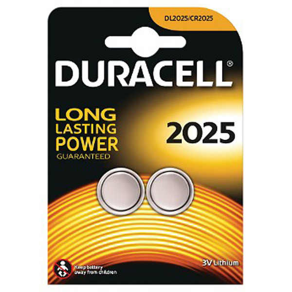 Duracell CR2025 Lithium Battery 2pk image