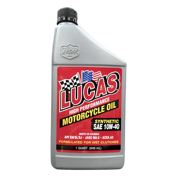 Lucas Oils Syn SAE 10W-40 Motorcycle Oil 946ml image