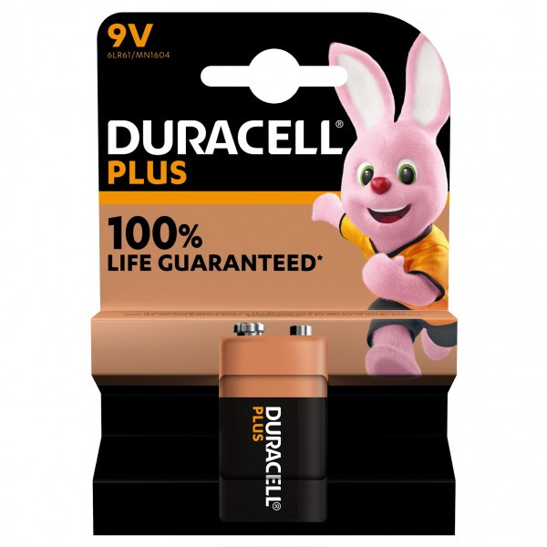 Duracell Plus 100% 9V Battery image