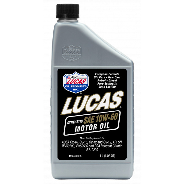 Lucas Synthetic SAE 10W-60 Motor Oil 1L image
