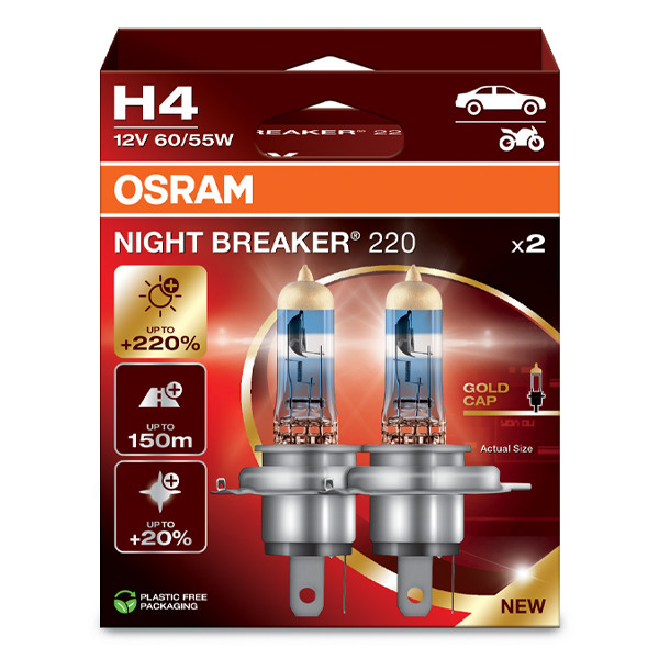Osram H4 Night Breaker +220 Twin Pack image