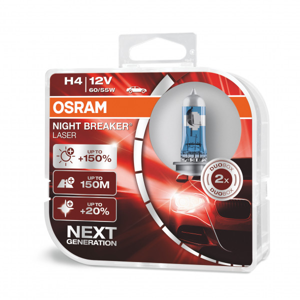 OSRAM H4 Night Breaker Laser +150 Twin image