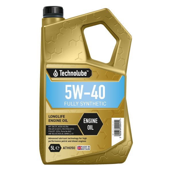 Technolube Fully Synthetic 5W40 Engine Oil - 5L image