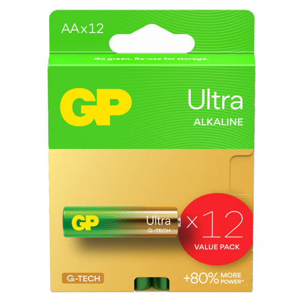 GP Ultra Alkaline AA Batteries - 12pk image