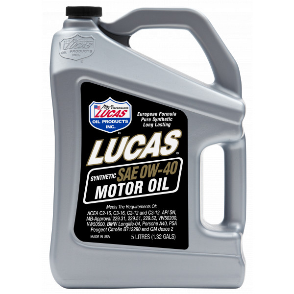 Lucas Synthetic SAE 0W-40 Motor Oil 5L image