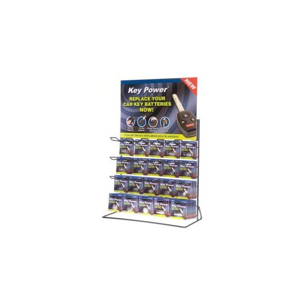 200X ALARM BATTERIES STAND & STOCK 20 HOOKS image