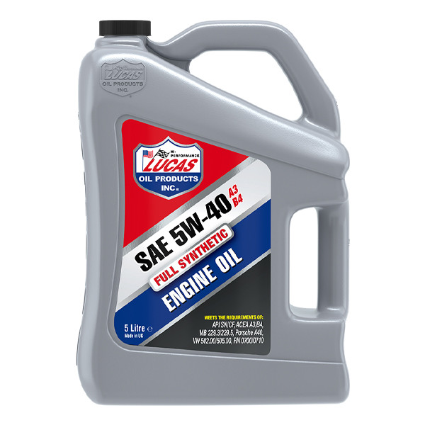 Lucas Oil Synthetic 5W-40 A3/B4 Engine Oil/4x5/Litres image